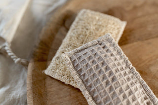 Louffah / cotton washable sponge set of 2